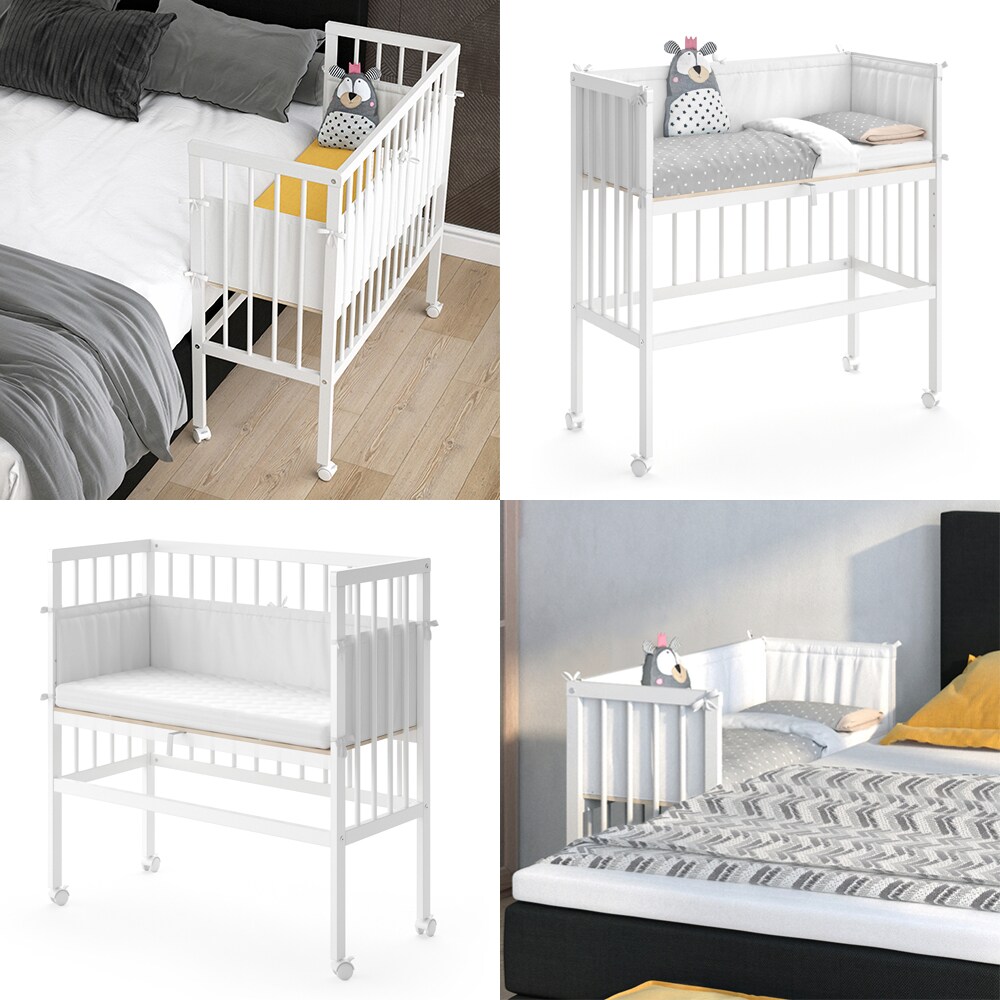 VITALISPA Beistellbett SOPHIE Babybett Stillbett Stubenbett Nestchen Boxspringbett