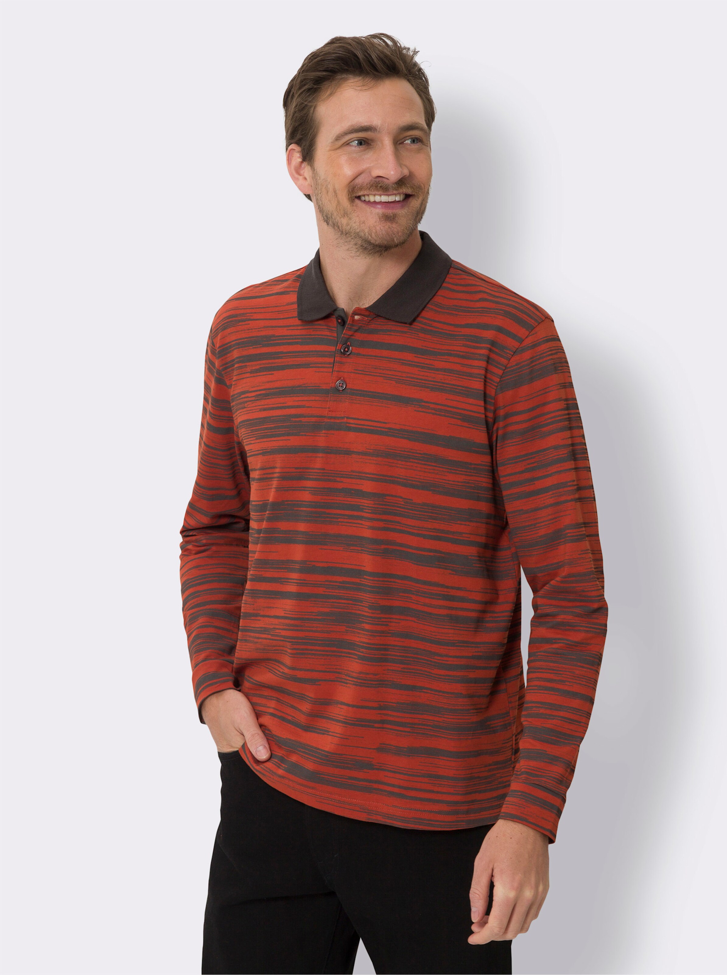 Langarm-Poloshirt