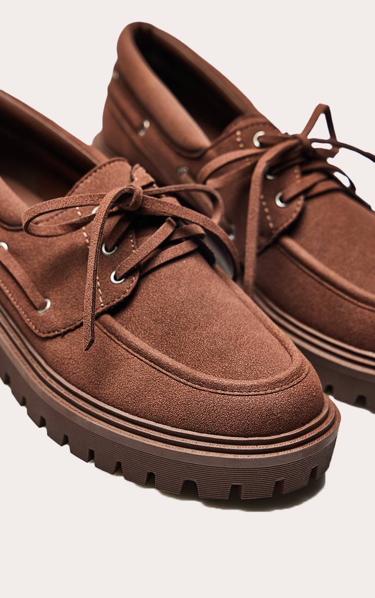 Chocolat Mocassins Bateau À Plateforme En Synthétique
