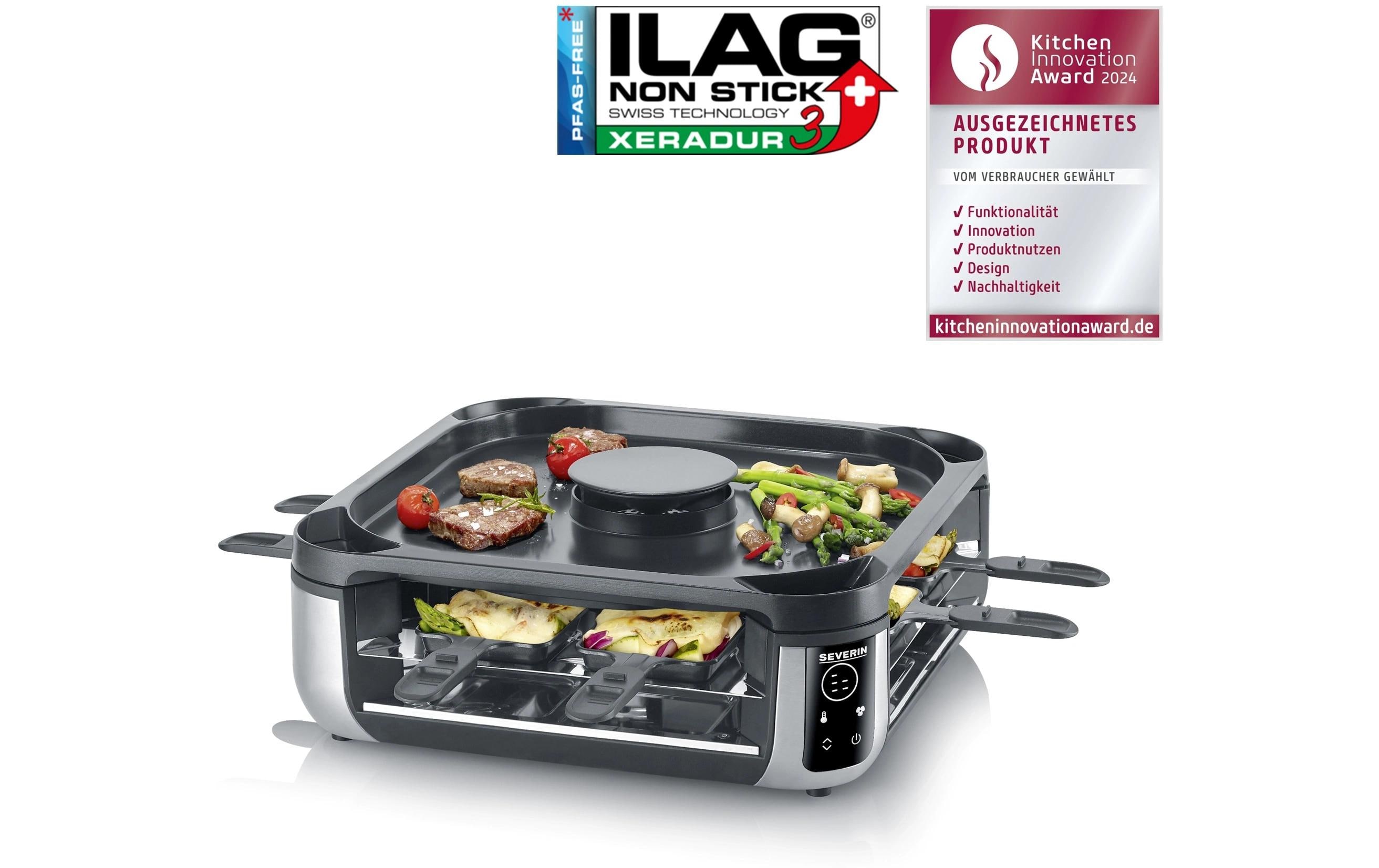 Racletteofen RG 2379 Smokeless 8 Personen<br>Rauchreduzierter Raclette-Grill mit 1900 W Leistung