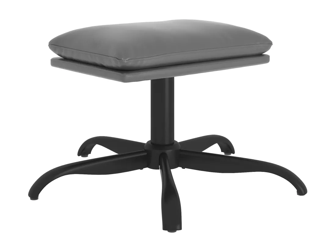 Repose-pied Gris anthracite 60x60x36 cm Similicuir