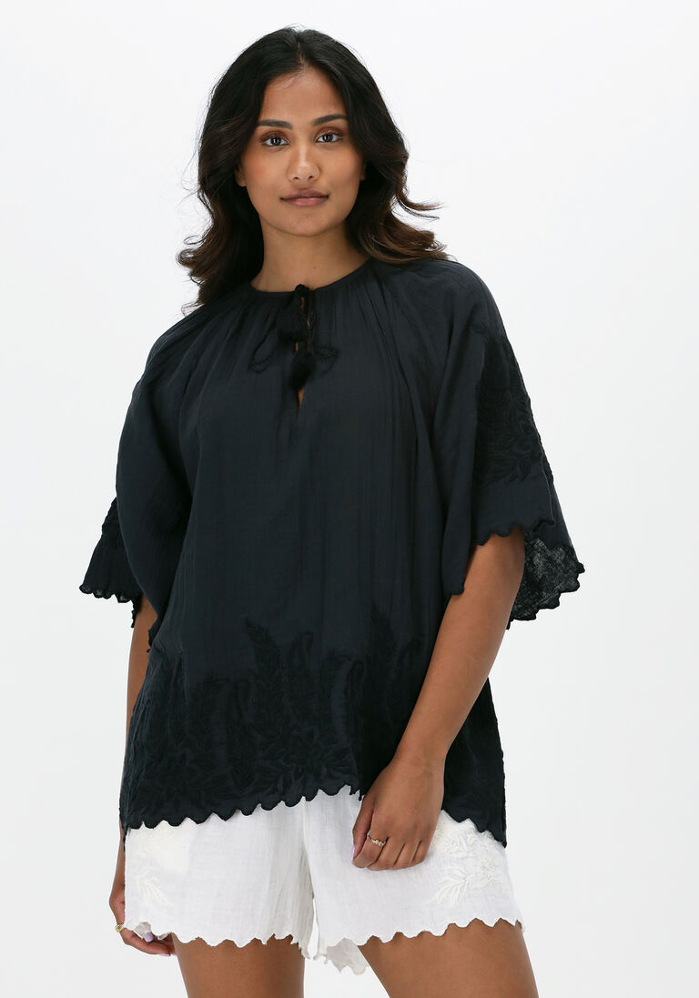 SISSEL EDELBO antraciet sissel edelbo blouse sandra organic cotton blouse