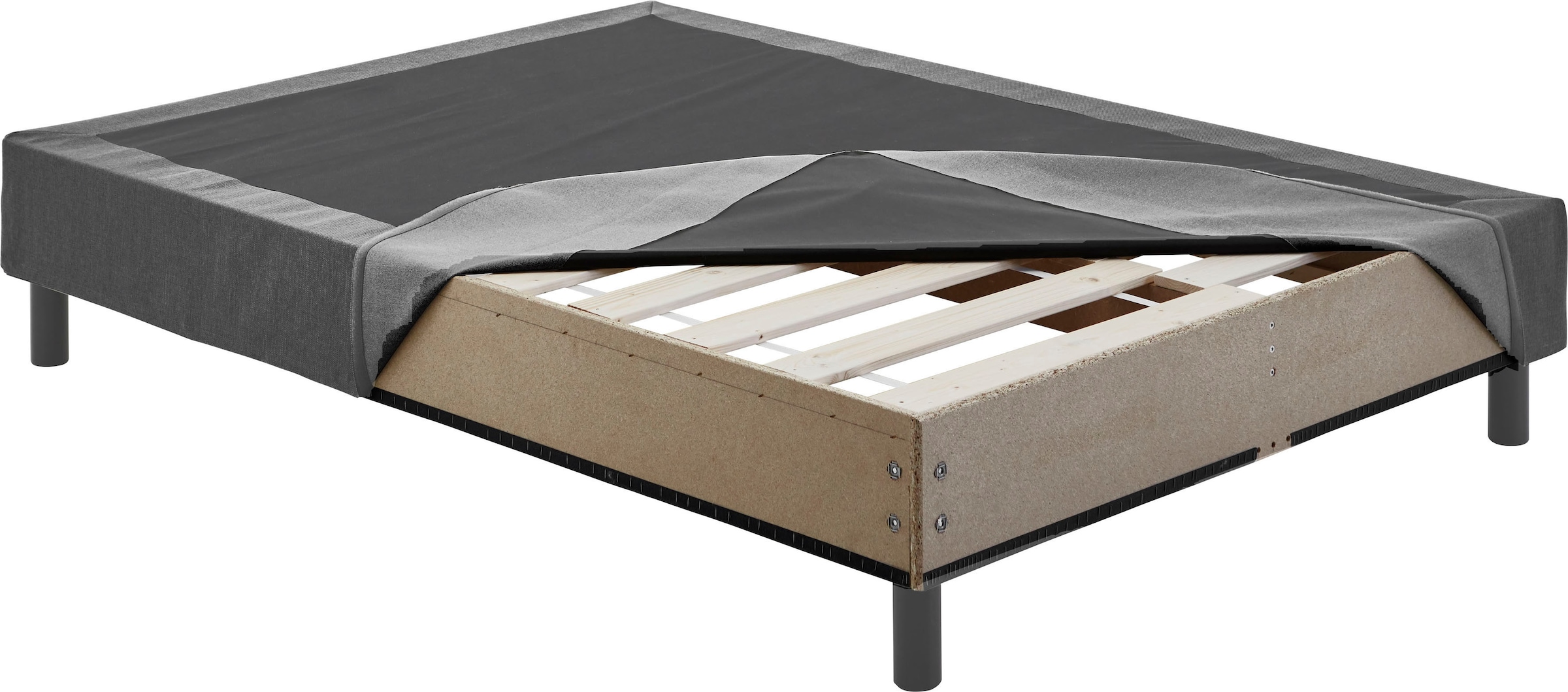 ATLANTIC home collection Boxbett »Happy« ohne Kopfteil, mit Topper, wahlweise mit oder ohne Bettwaren