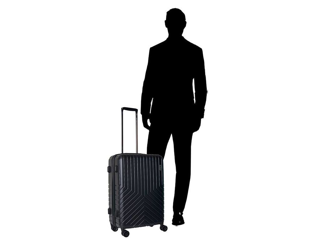 MALA DE VIAGEM MÉDIA RÍGIDO AIRPORT CINZENTO ESCURO 8 RODAS 65CM