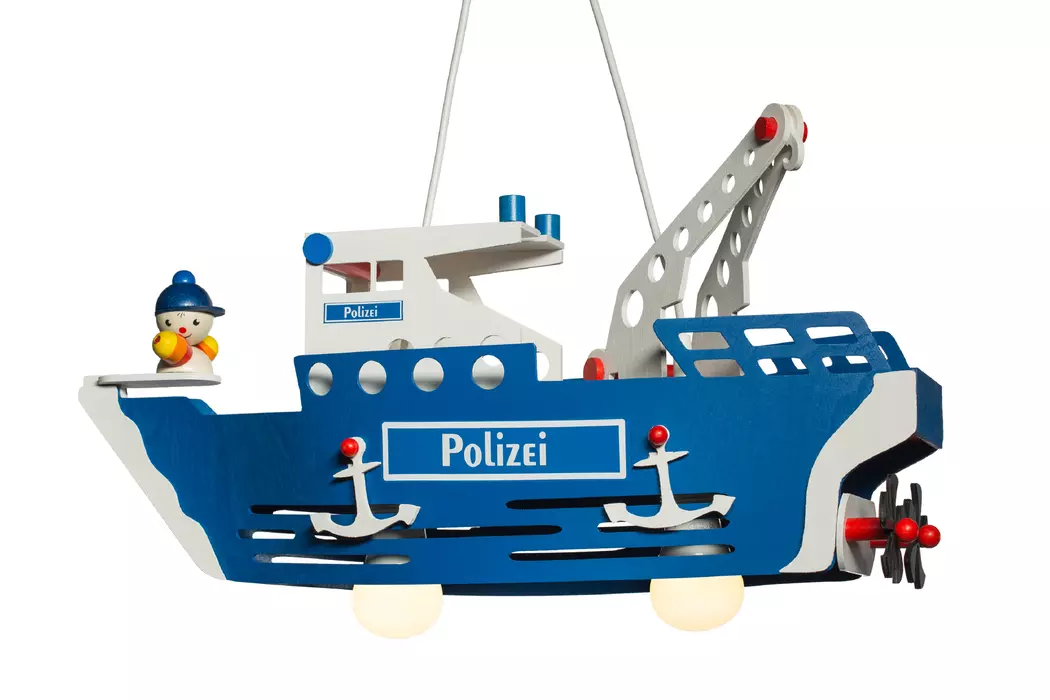 Kinderlampe Polizeischiff