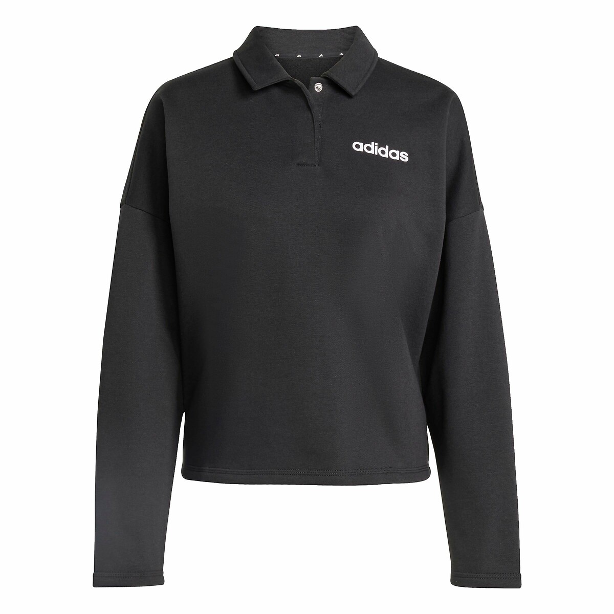 ADIDAS ROUPAS ESPORTIVAS<br>Moletom com gola polo Essentials Linear