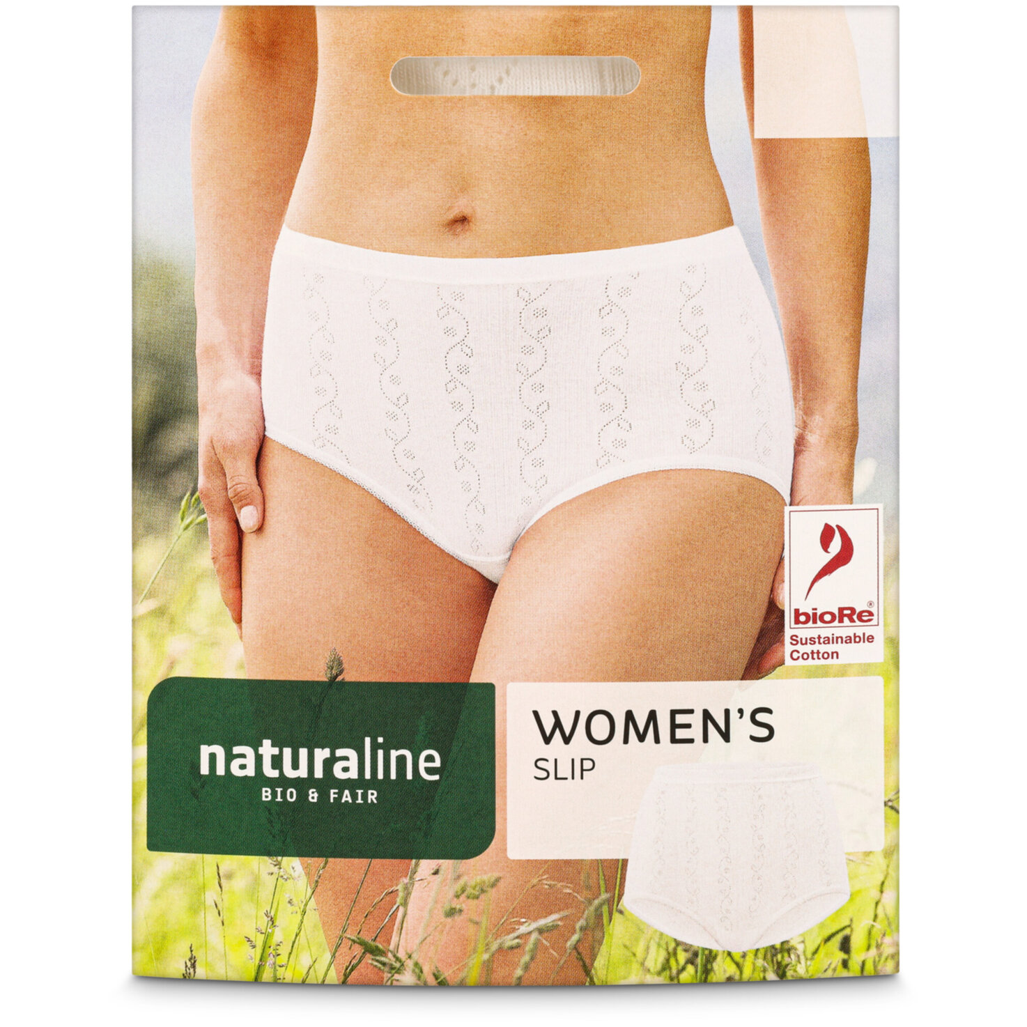 Naturaline Textil Damen Slip weiss S