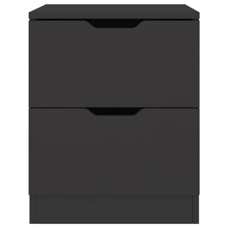 vidaXL - Nachtkastje - Zwart - Bewerkt hout - 2 stuks