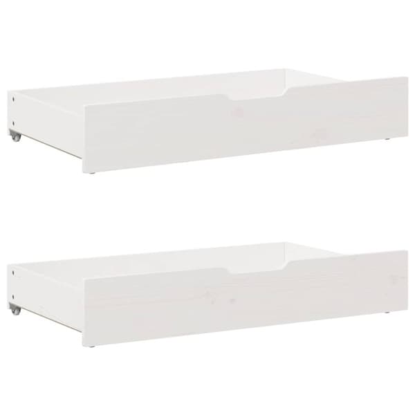 vidaXL Barnesengeramme med skuffer svart 90x200 cm heltre furu