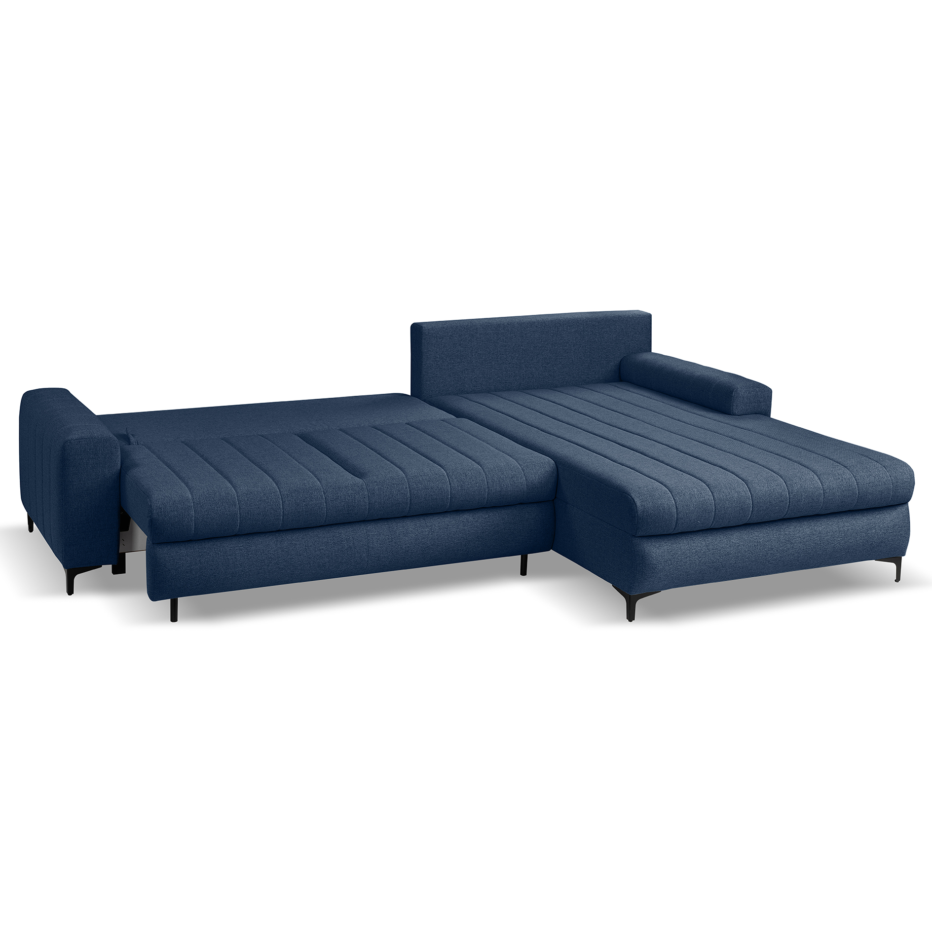 Ecksofa - navy - Liegefunktion und Staukasten
