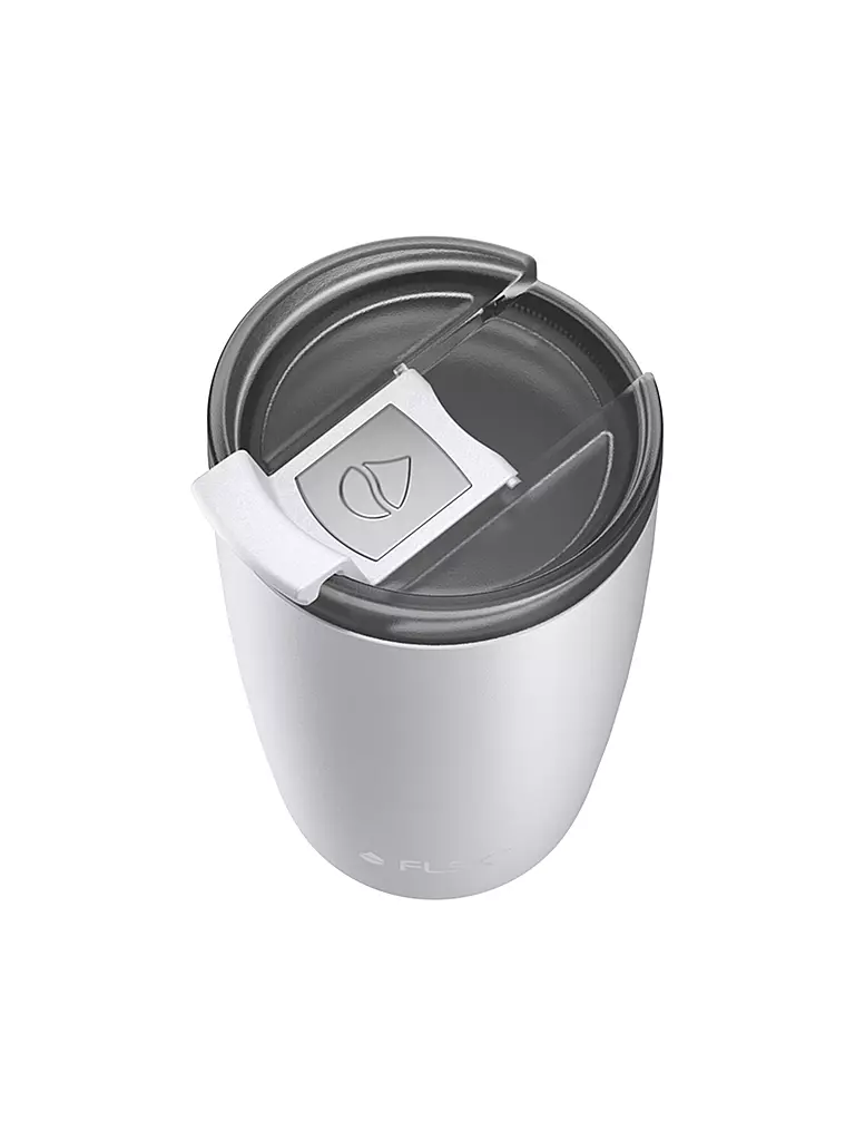 FLSK Isolierbecher - Thermosbecher CUP Coffee to go-Becher 0,35l Edelstahl White weiss
