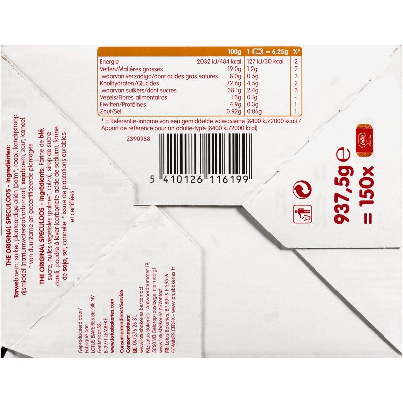 Spéculoos Original Biscoff Lotus – Boite distributrice de 150