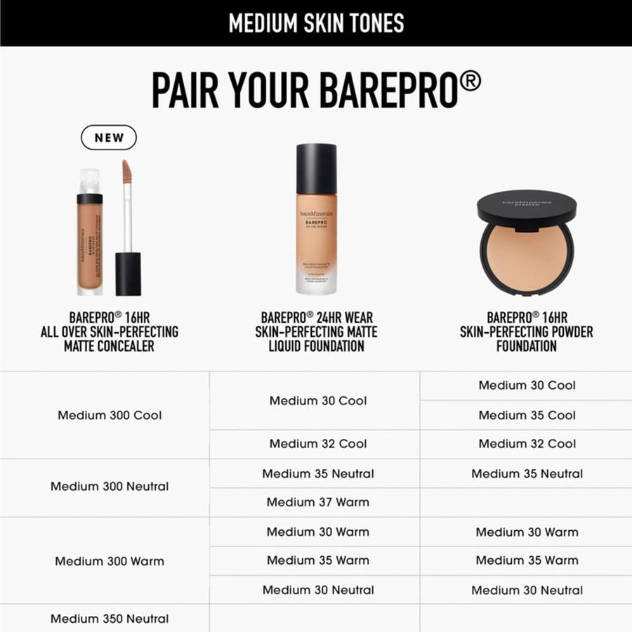 bareMinerals BarePro 16HR Wear All Over Skin-Perfecting Matte Concealer Medium 350 Neutral 7,5ml