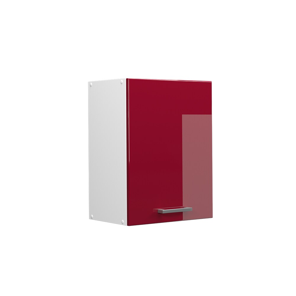 Vicco Hängeschrank Küchenschrank Küchenzeile R-Line 45 cm Weiß Bordeaux Tür Fächer Hochglanz