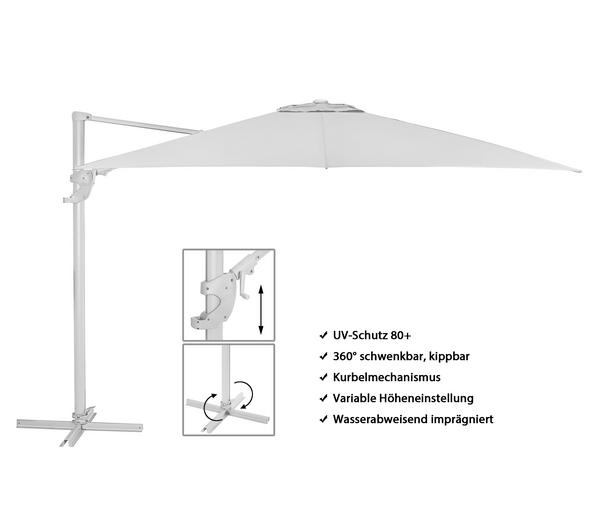 Dehner Ampelschirm Zypern, Holzoptik,