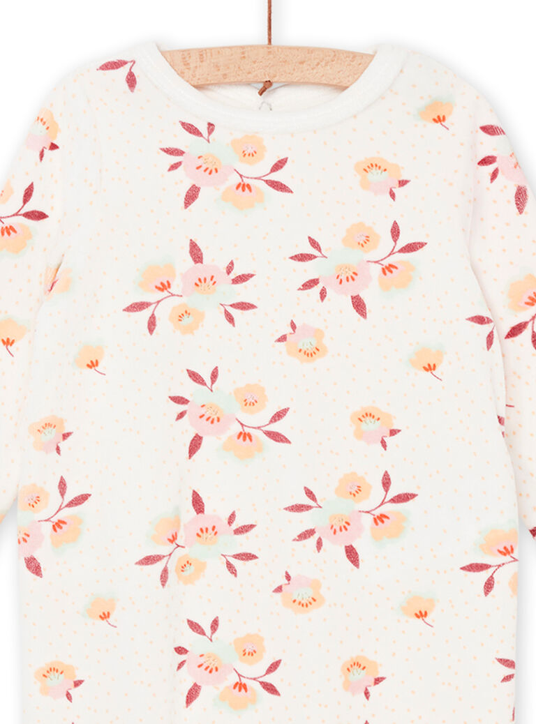 Grenouillère à imprimé fleurs