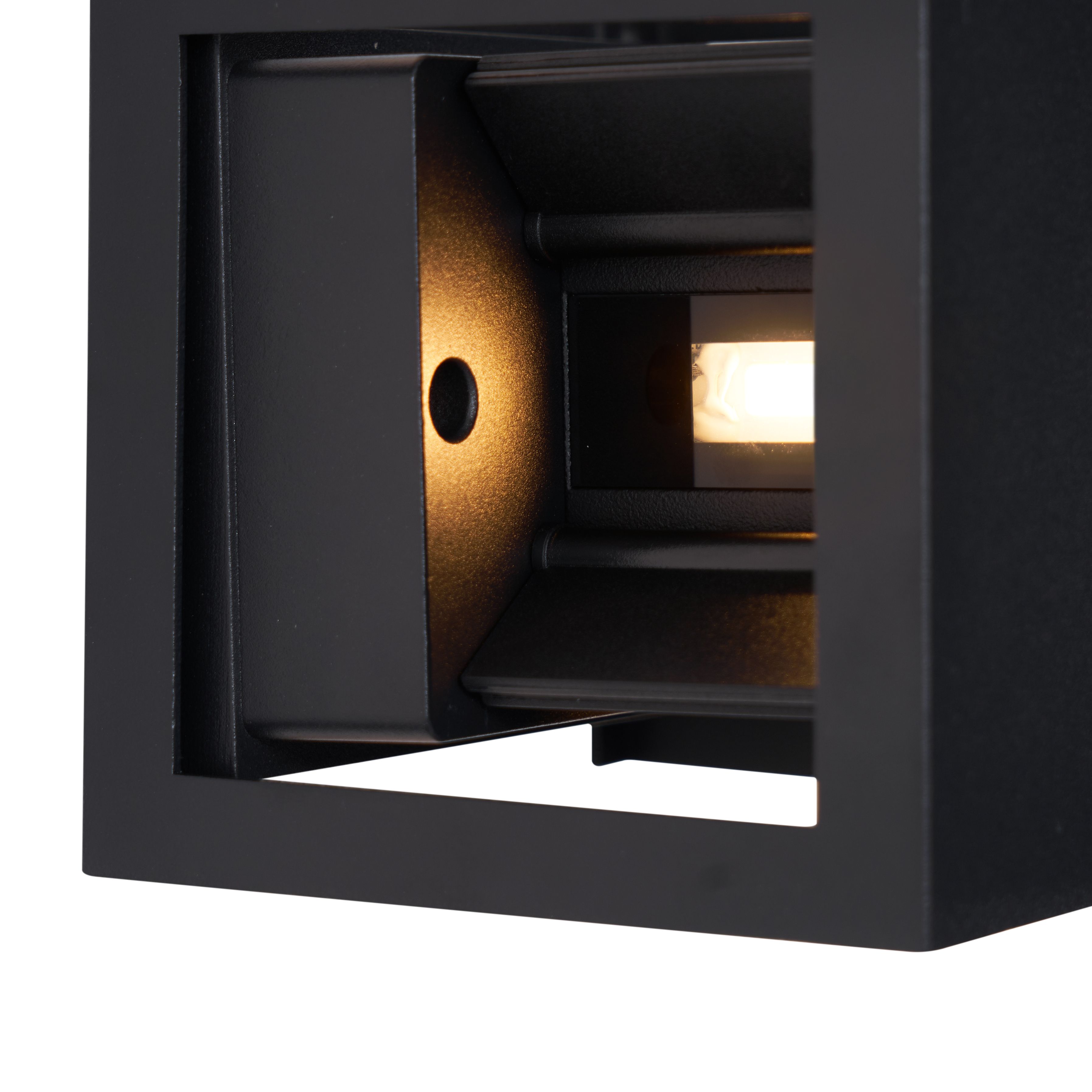 Moderne wandlamp zwart incl. LED IP44 - Edwin Quadro