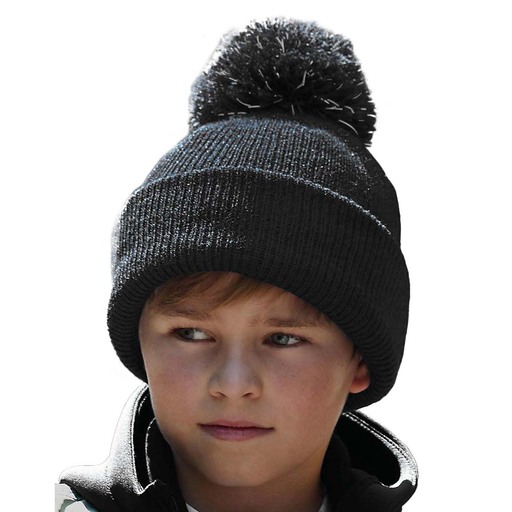 Chapéu infantil Beechfield com pompom