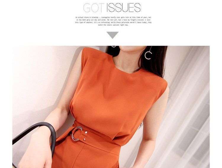 Cassidy - Mouwloze jumpsuit met wijde pijpen