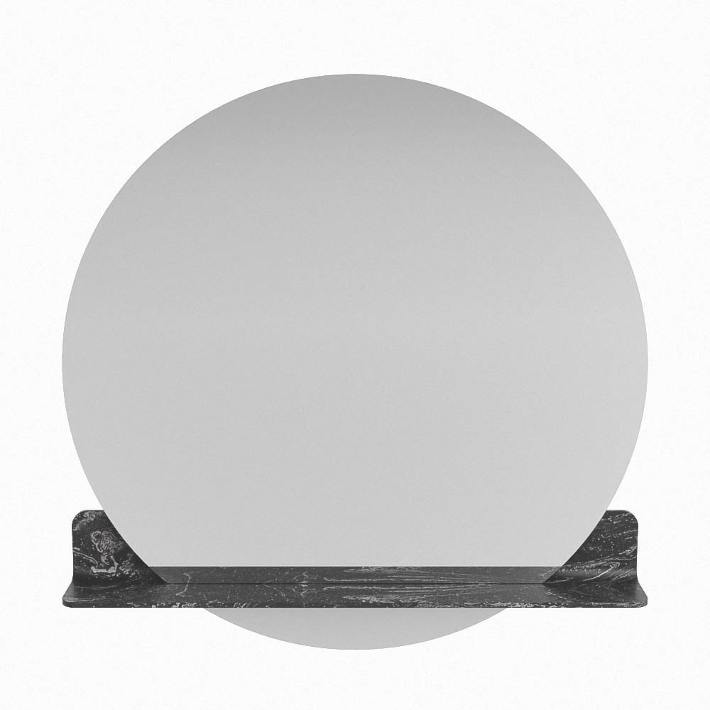 Mondiaz Spot spiegel rond Ø90cm met planchet lava