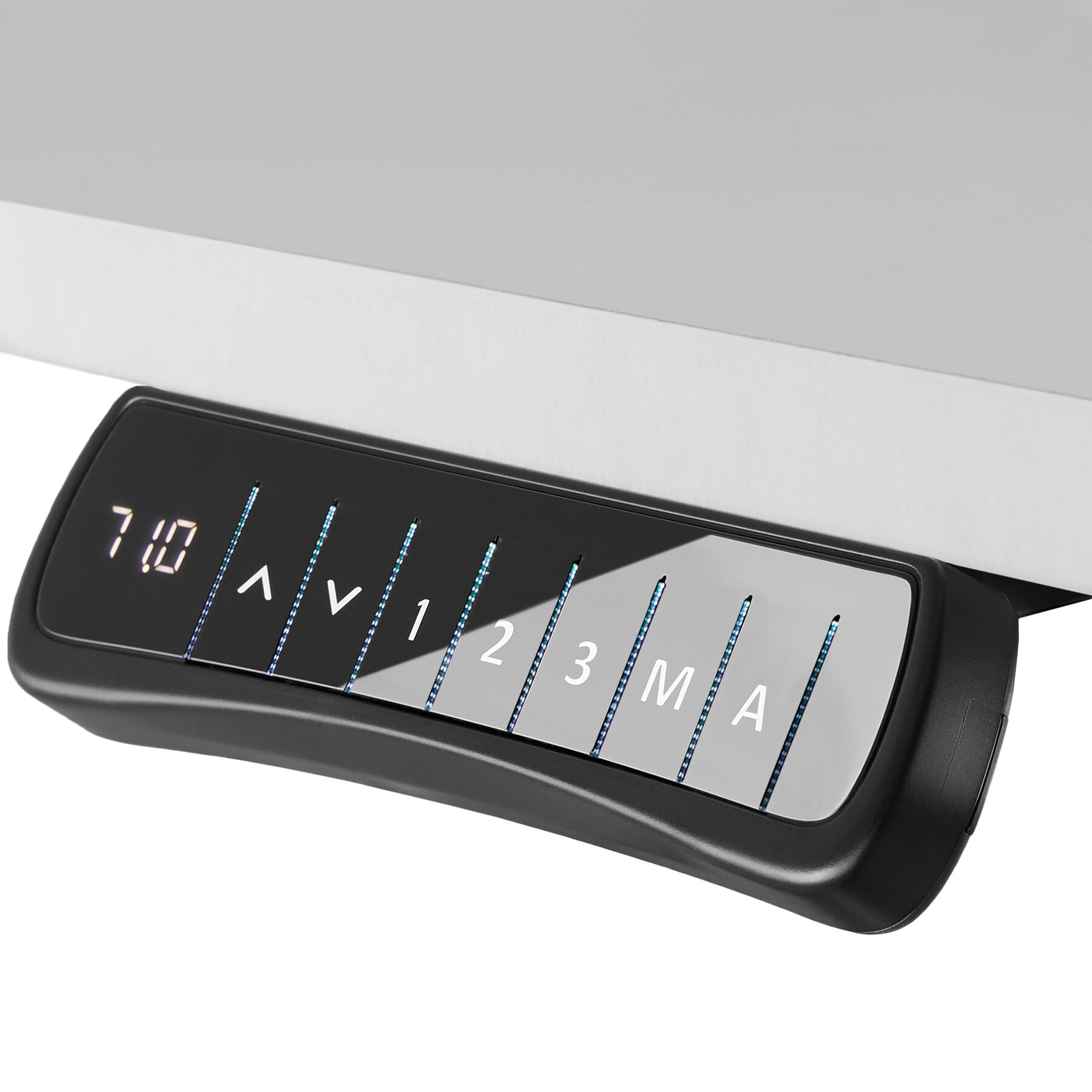 tectake® Tischgestell, elektrisch höhenverstellbar mit 2 Motoren, breitenverstellbar, 110 - 190 x 68 x 58 - 123 cm