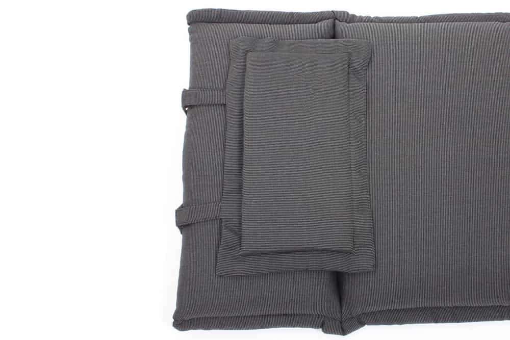 Outdoor Kissen ROG 45x186cm anthrazit Sitzkissen Polster-Auflage für Deckchair