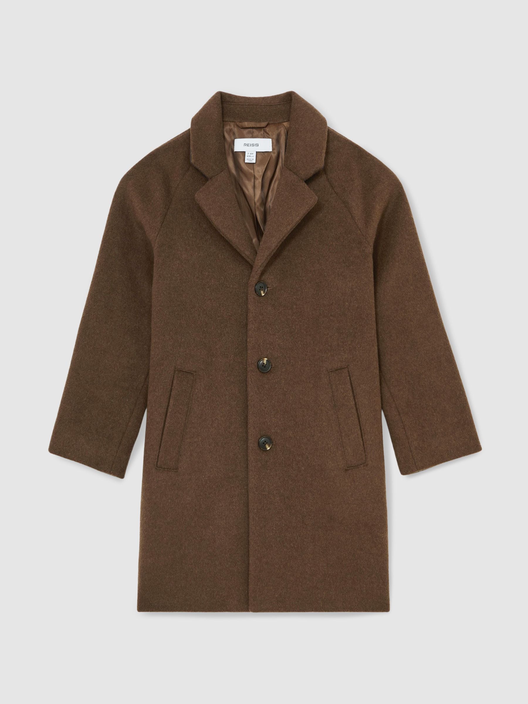 Lichtbruin - Reiss Wallace Wool-Blend Raglan-Sleeve Overcoat