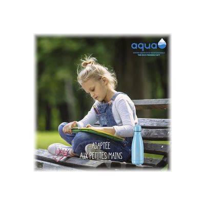 Aqua Pastel - Gourde Bouteille isotherme 350 ml - double paroi - disponible dans différentes couleurs - Viquel