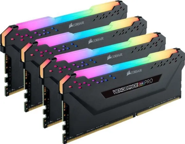 CORSAIR Vengeance RGB PRO - DDR4 - sæt - 32 GB: 4 x 8 GB - DIMM 288-PIN - 3200 MHz / PC4-25600 - CL14 - 1.35 V - ikke bufferet - ikke-ECC - sort