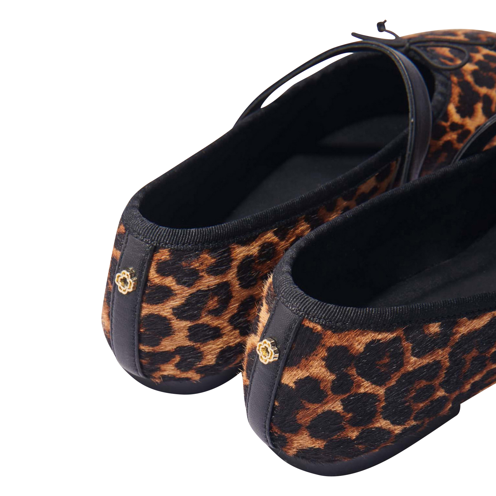 Ballerines léopard en cuir | Multicolore