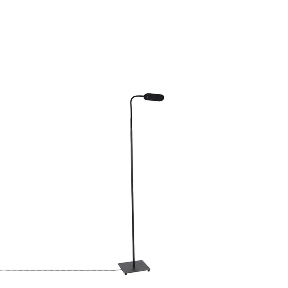 Qazqa vloerlampen botot zwart geïntegreerde led