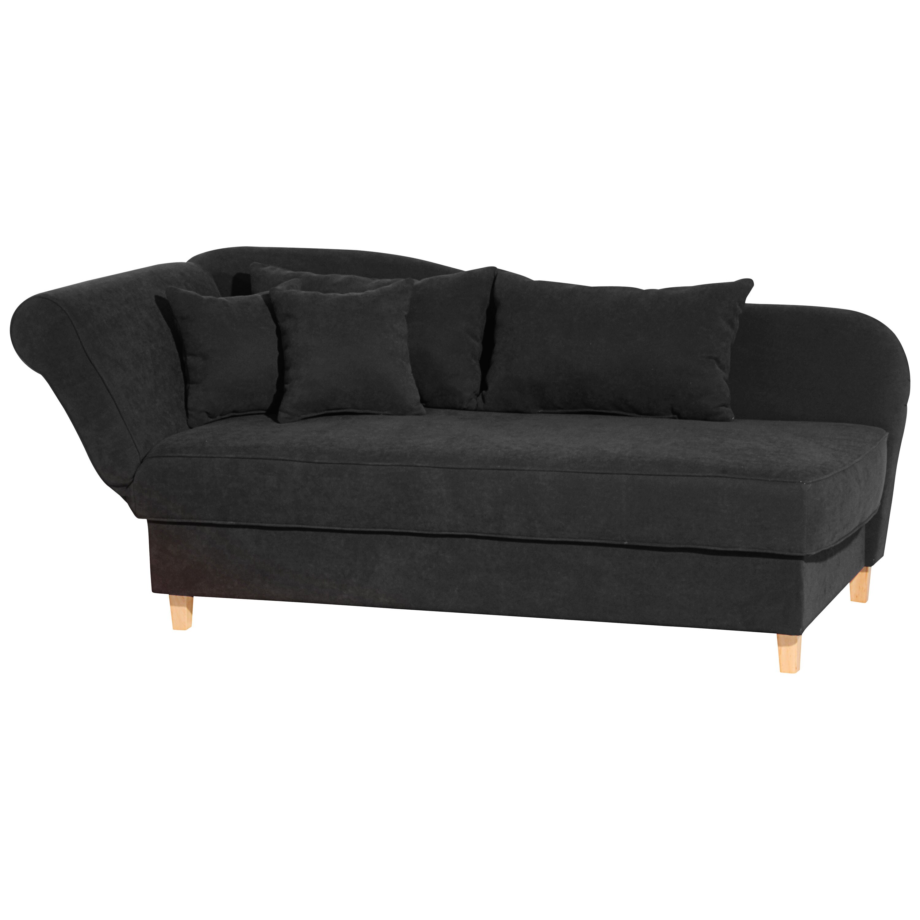 Max Winzer Selma Recamiere mit Armteil links klappbar schwarz