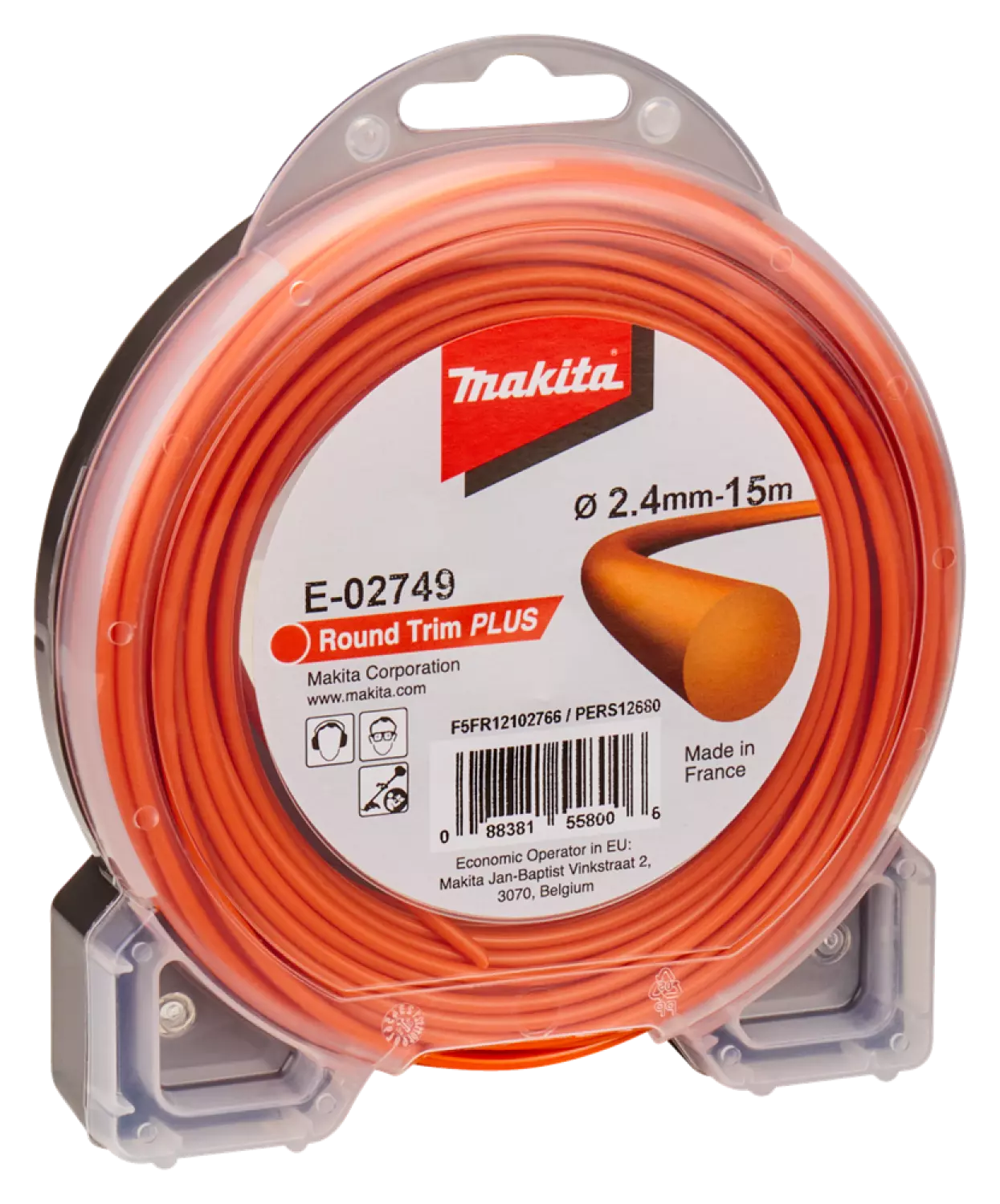Makita E-02749 maaidraad - 2,4X15M - rond
