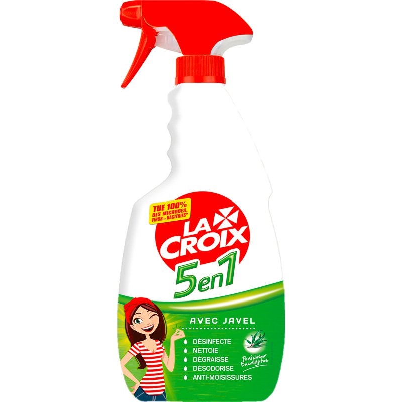 Javel désinfectant La Croix 5 en 1 - Spray de 500 ml