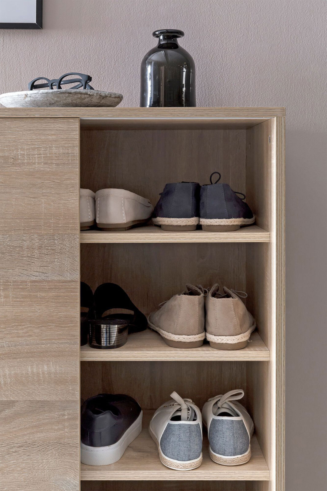 Schuhschrank 100 x 108 cm Sonoma Eiche-Dekor