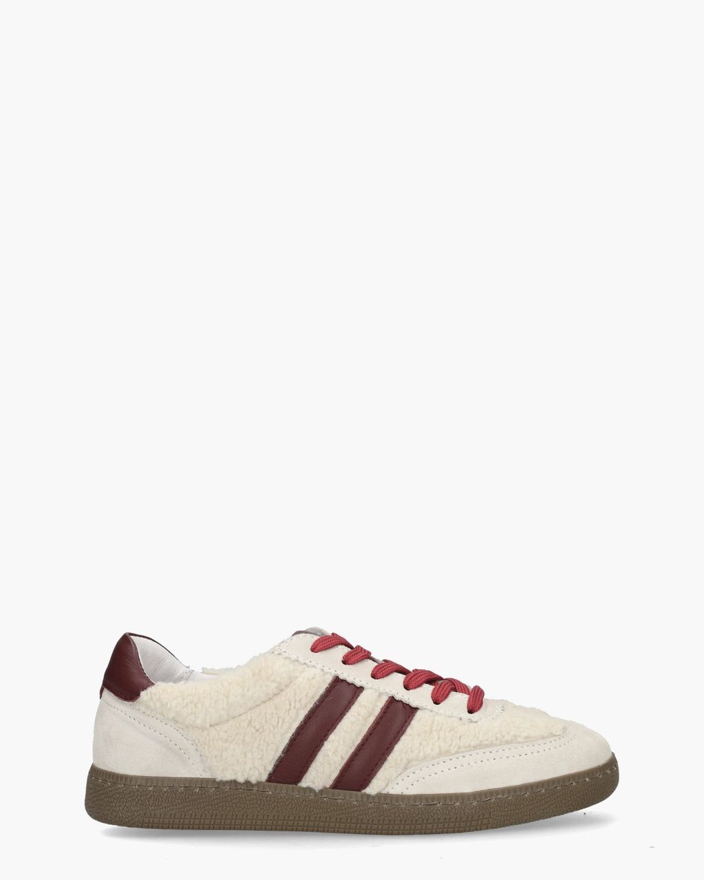 Cypres Yoel Off-White/Bordeauxrood Damessneakers