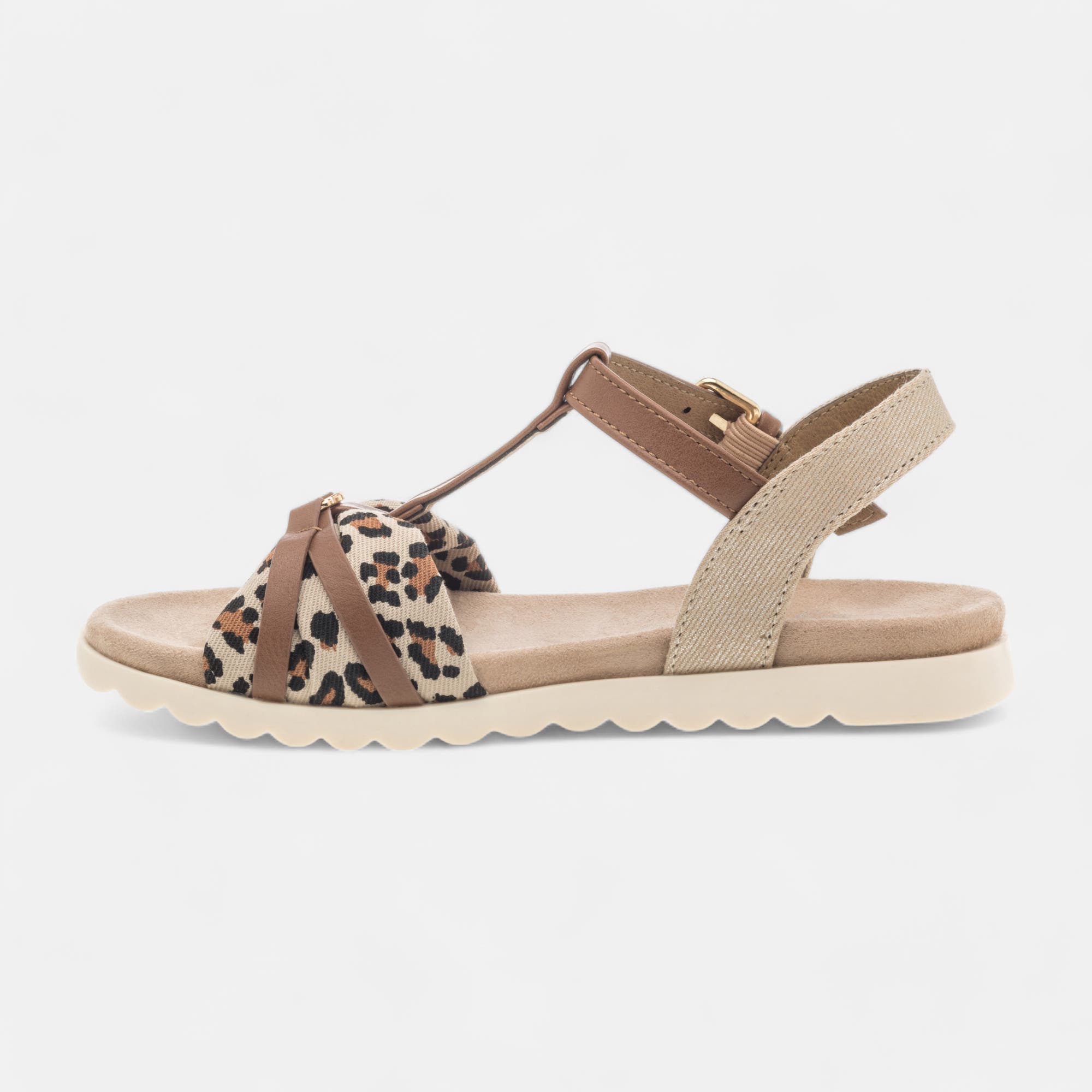 Nu-pieds Fille cognac