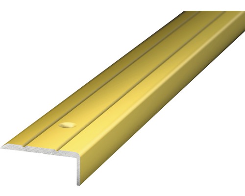 Aluminium hoekprofiel, goud geperforeerd, 24,5 x 10 x 1000 mm