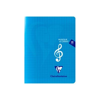 Clairefontaine Mimesys - Cahier de musique et chant 17 x 22 cm - 48 pages - pages à portée et grands carreaux - disponible dans différentes couleurs