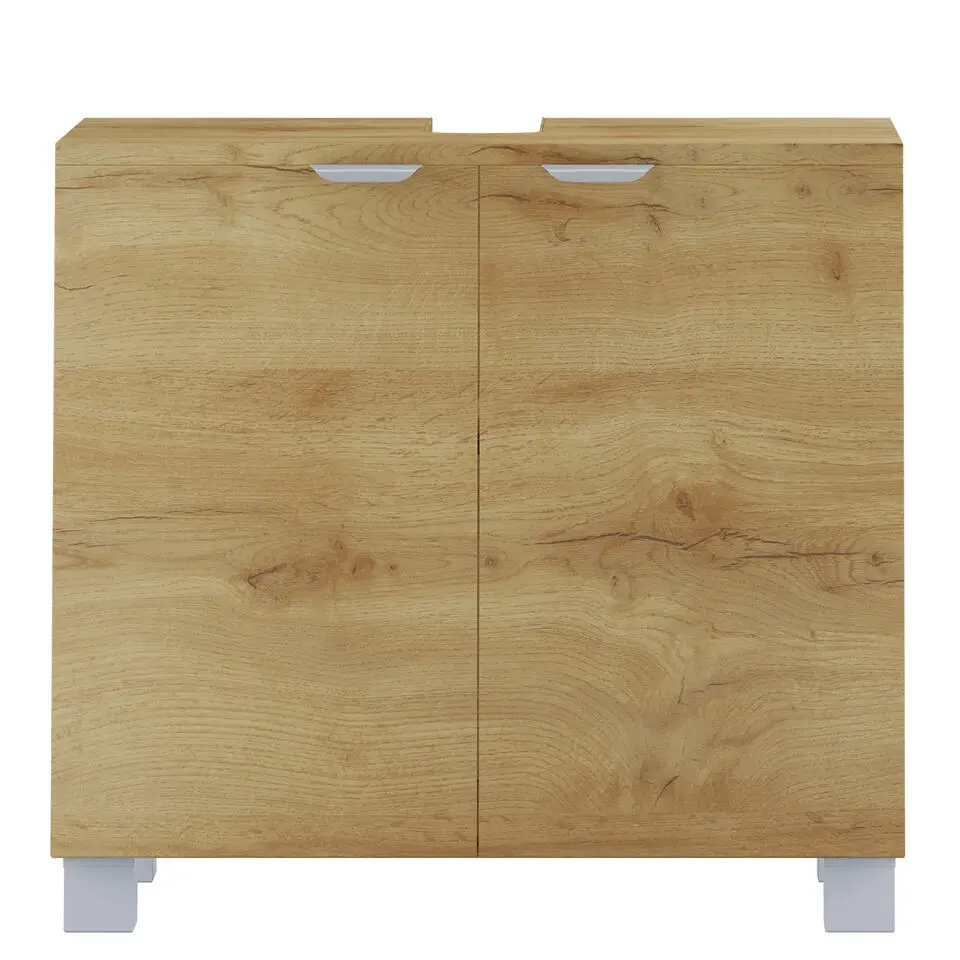 Atlas - Wastafelonderkast 60 cm met 2 deuren in eikenoptik