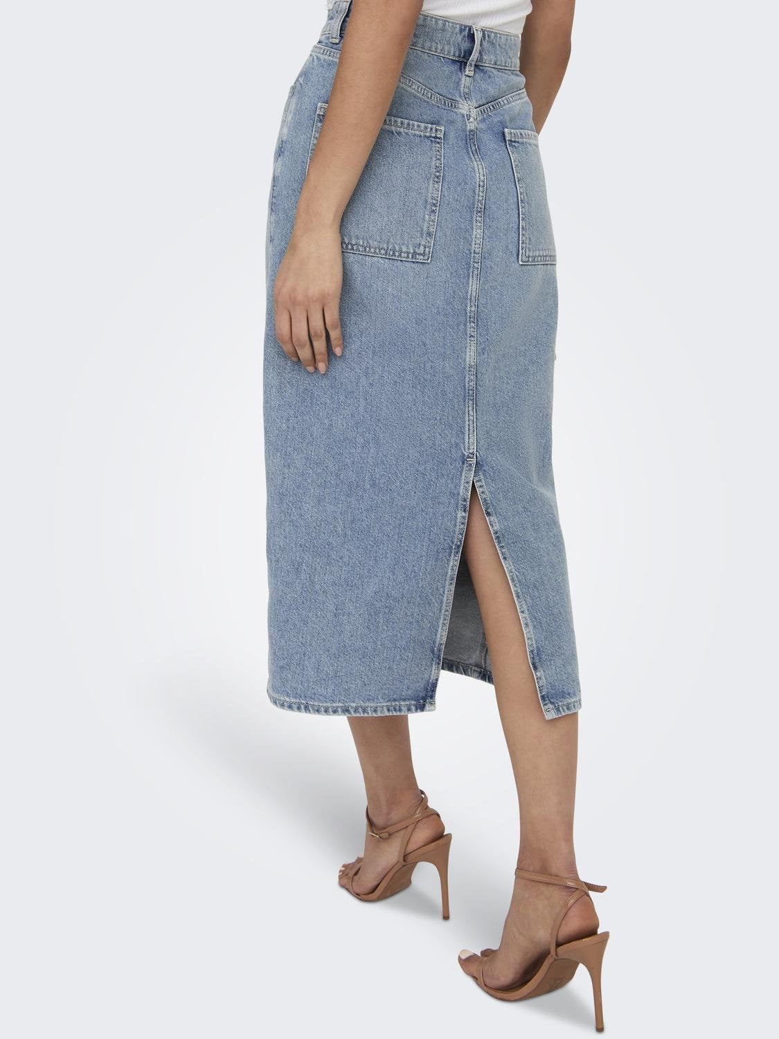 ONLELENA Jeansrock Light Blue Denim