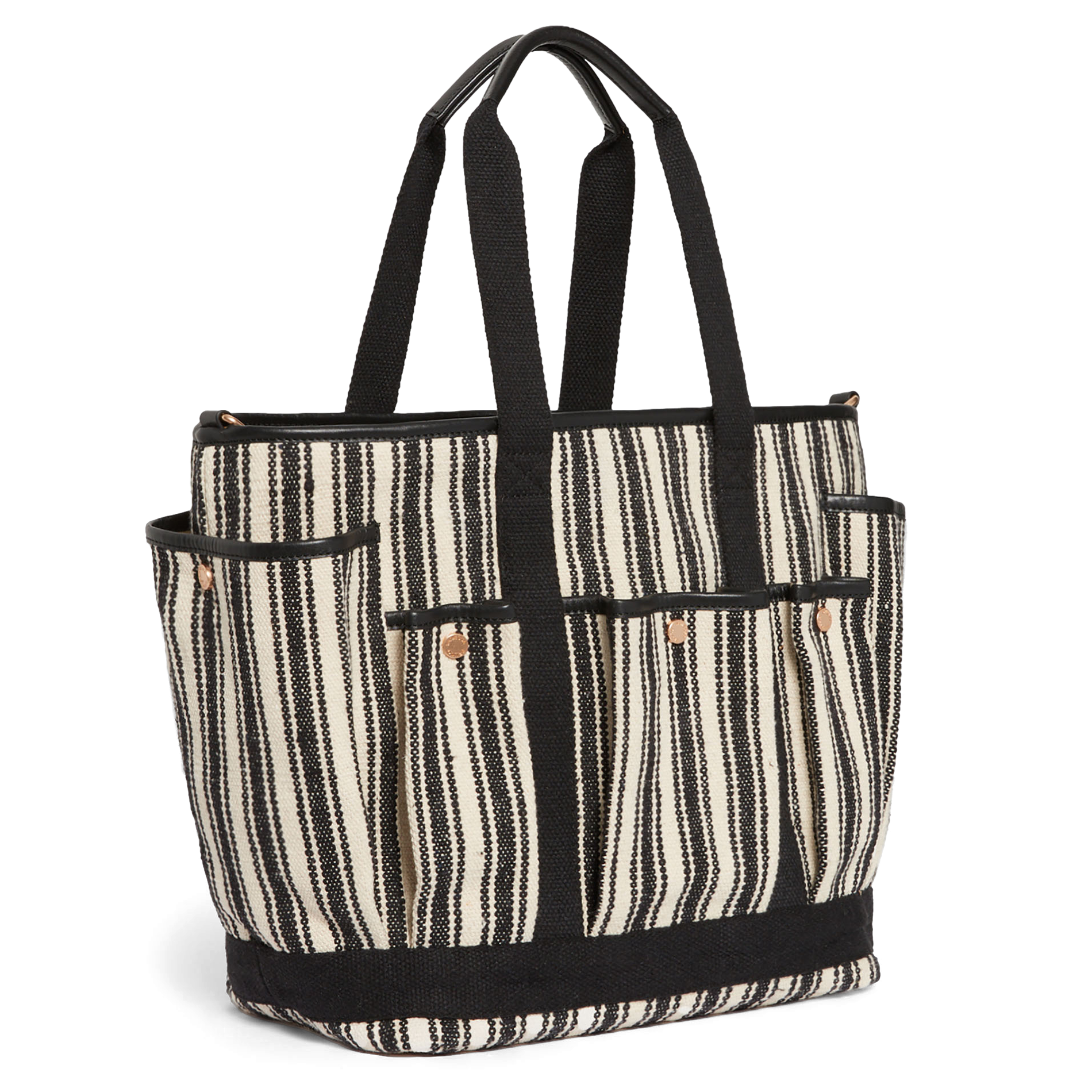 Cabas L en toile de coton mélangé | Multicolore