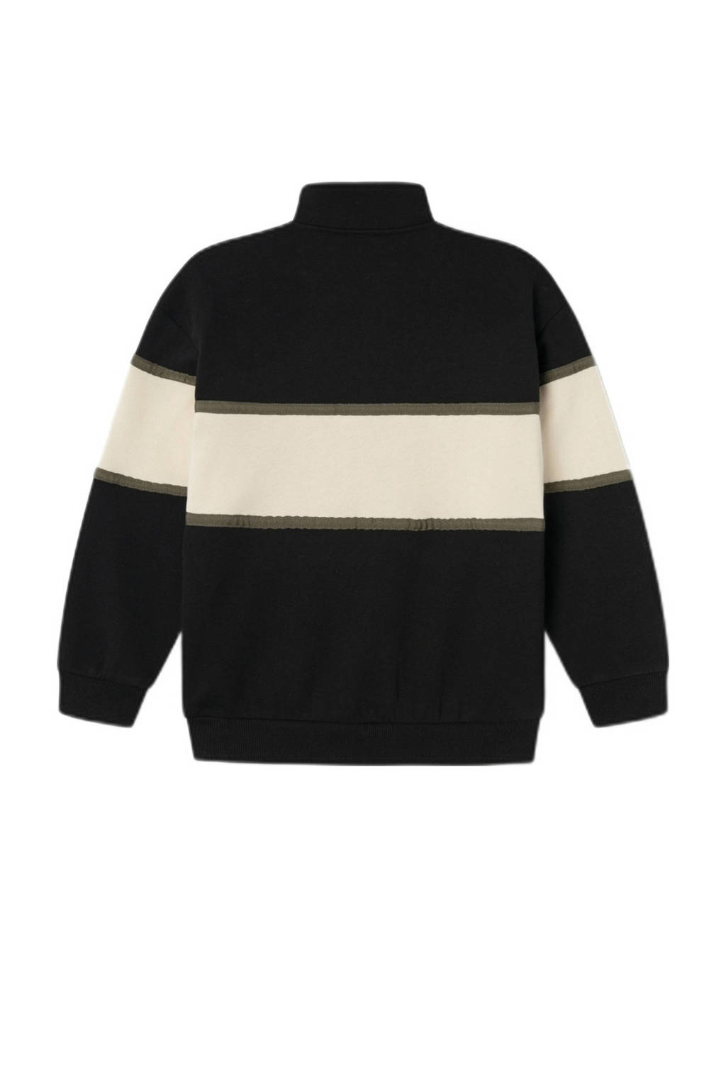 NAME IT sweater NKMOBORDE zwart/offwhite
