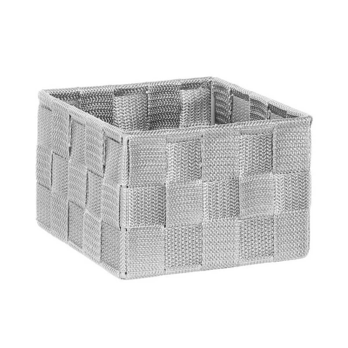 Lot de 4 Paniers de Rangement Déco - Gris Clair