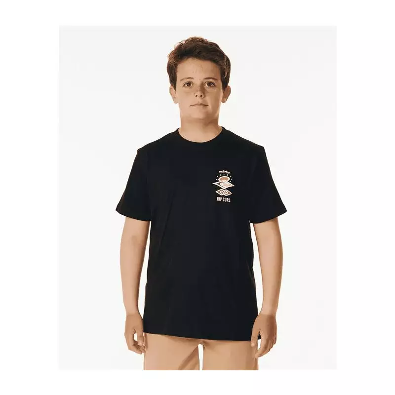 Teeshirt junior RIPCURL Search Icon Tee -Boy Black