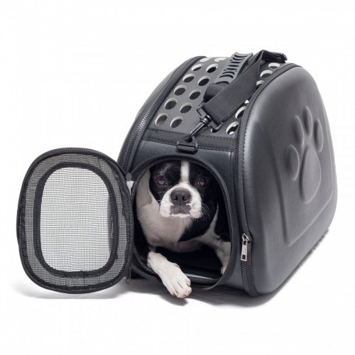 Transportadora para animais de pequeno porte, preta
