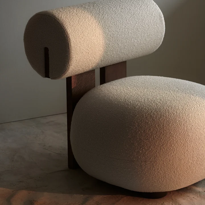 Norr11 - Hippo Lounge Sessel, Eiche natur / Hallingdal 65 - 220
