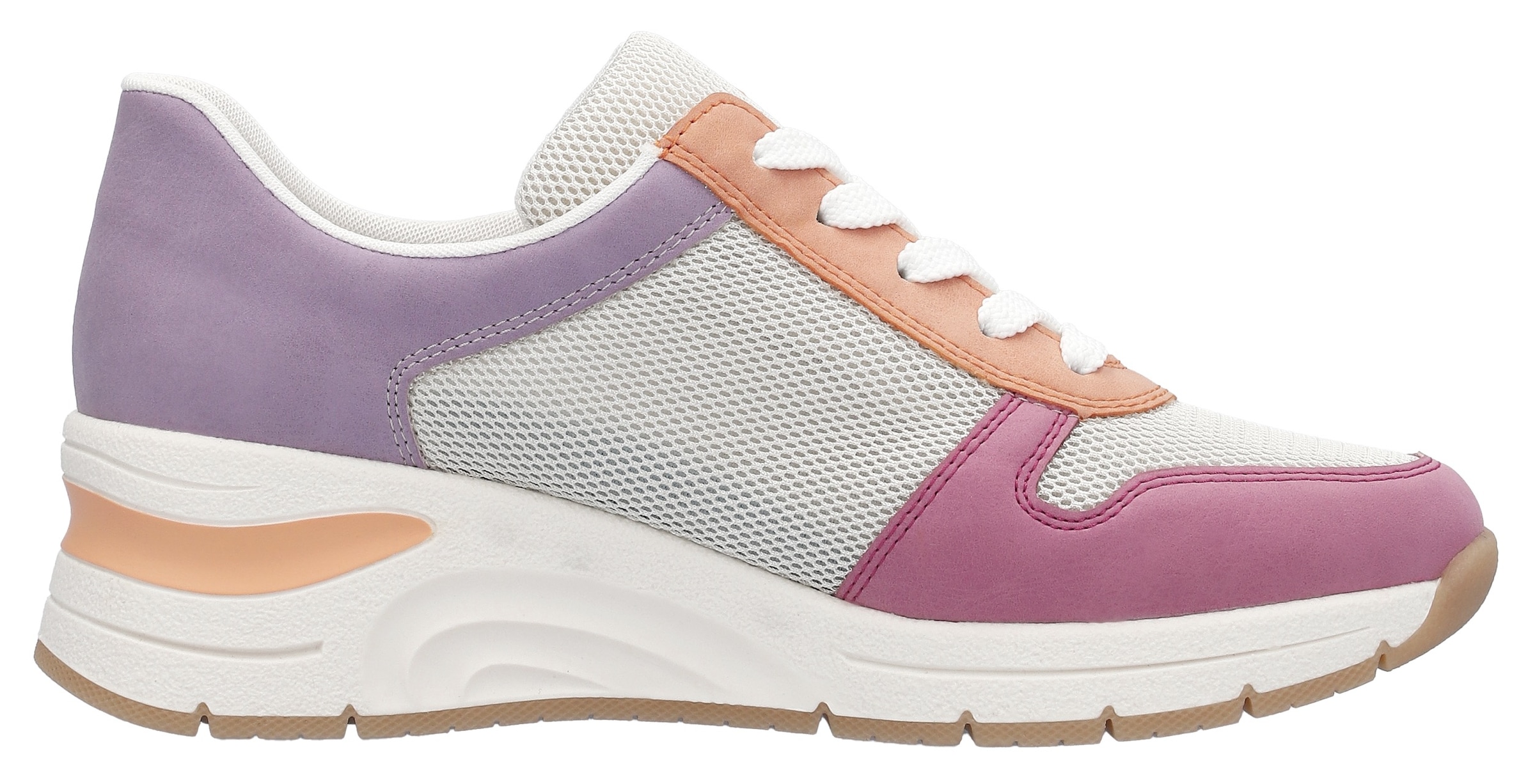 Rieker Wedgesneaker »vegan«  herausnehmbarer Soft-Einlage, Freizeitschuh, Halbschuh, Schnürschuh