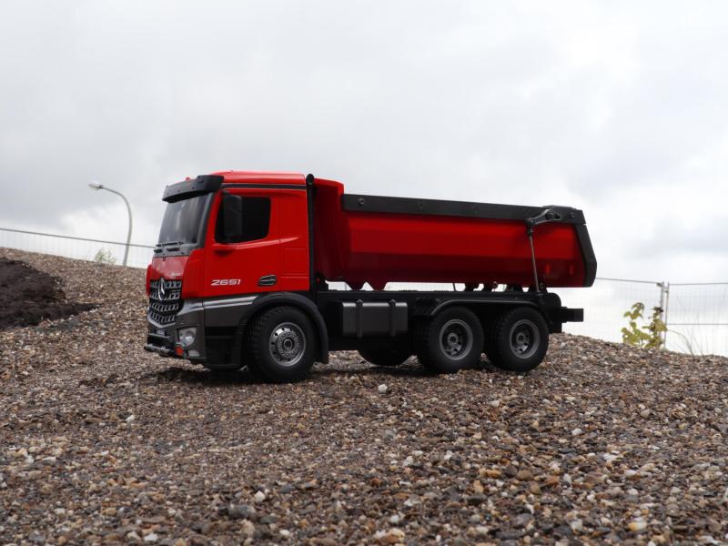 Amewi Lastwagen Mercedes-Benz Arocs 6x4 Rot, RTR, 1:14 Ferngesteuerter Muldenkipper