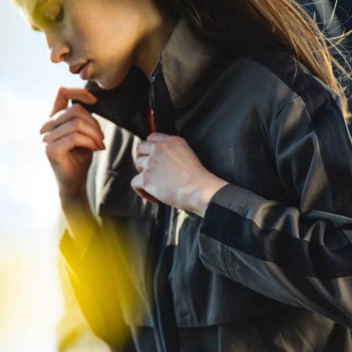 Blouson Timberland  x Icebreaker en mérinos et coton pour femme en gris foncé